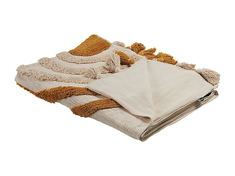 Couverture MATHURA Coton 130 x 180 cm Beige