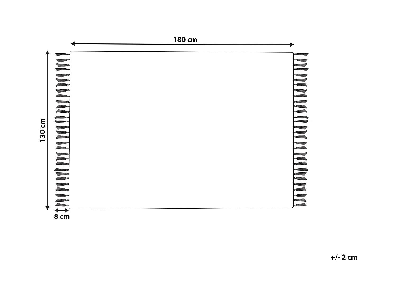 Koc JORHAT Bawełna 130 x 180 cm Beżowy