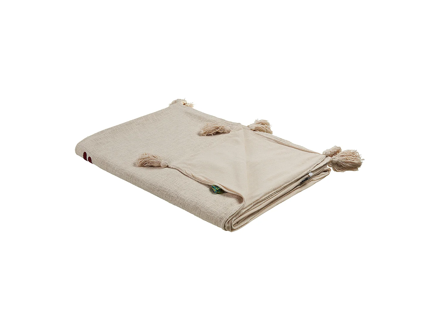 Koc DEOGHAR Bawełna 130 x 180 cm Beżowy