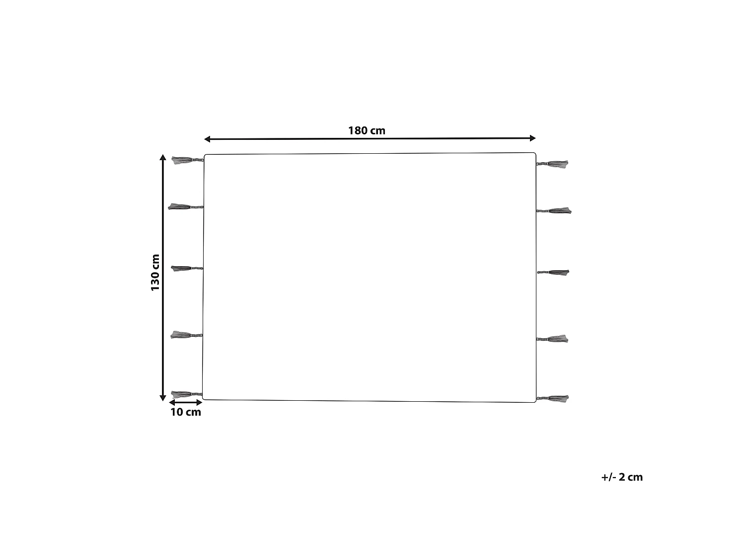 Koc DEOGHAR Bawełna 130 x 180 cm Beżowy