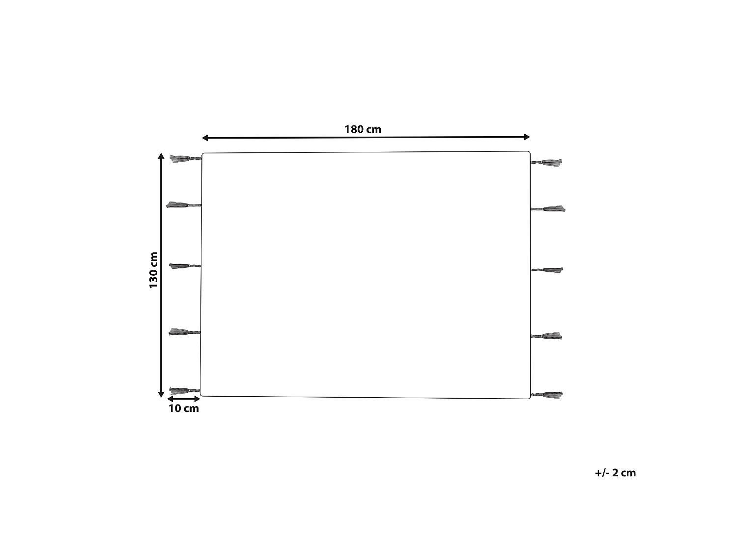 Coperta DEOGHAR Cotone 130 x 180 cm Beige