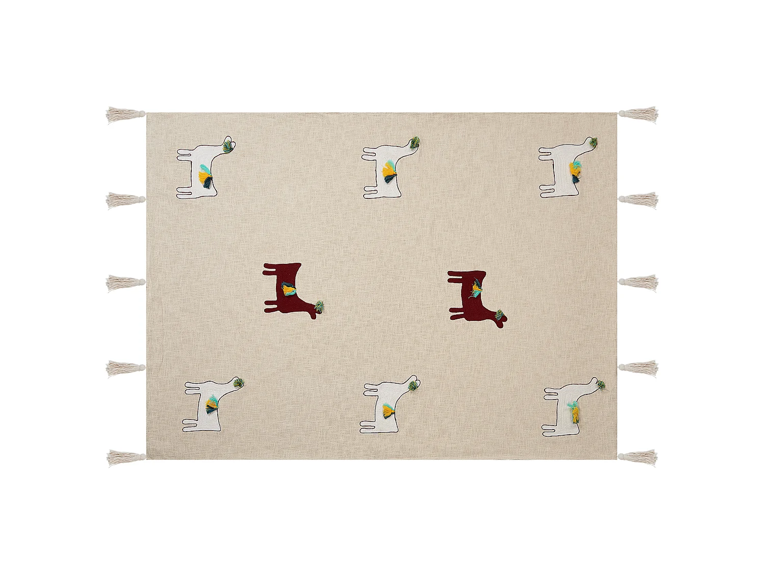 Plaid DEOGHAR Katoen 130 x 180 cm Beige