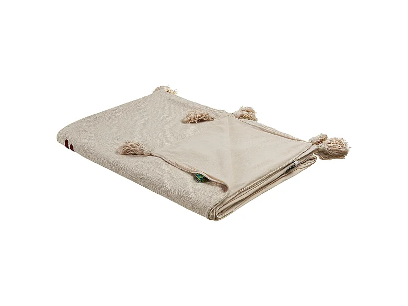 Coperta DEOGHAR Cotone 130 x 180 cm Beige