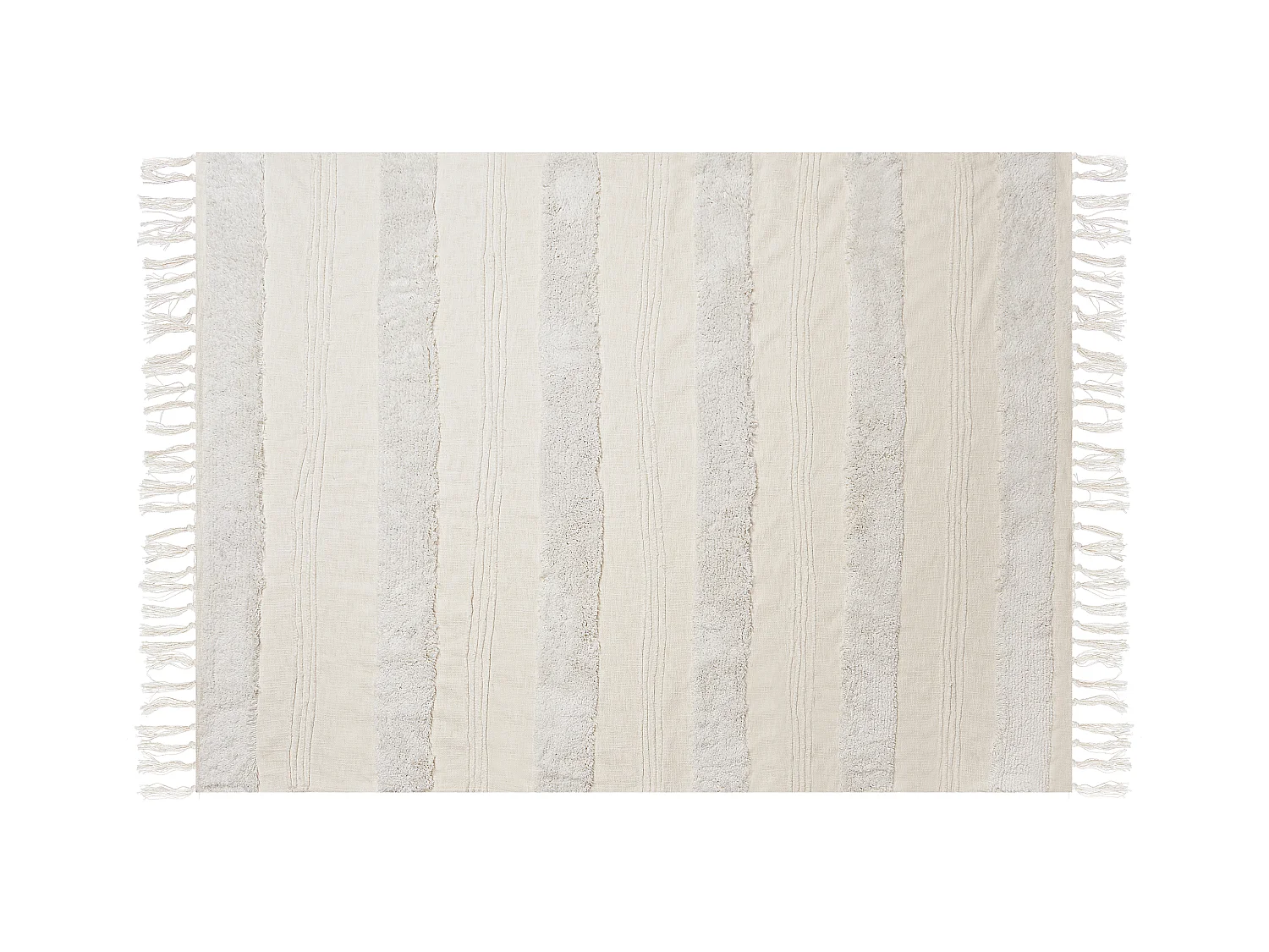 Plaid RAEBARELI Katoen 130 x 180 cm Wit