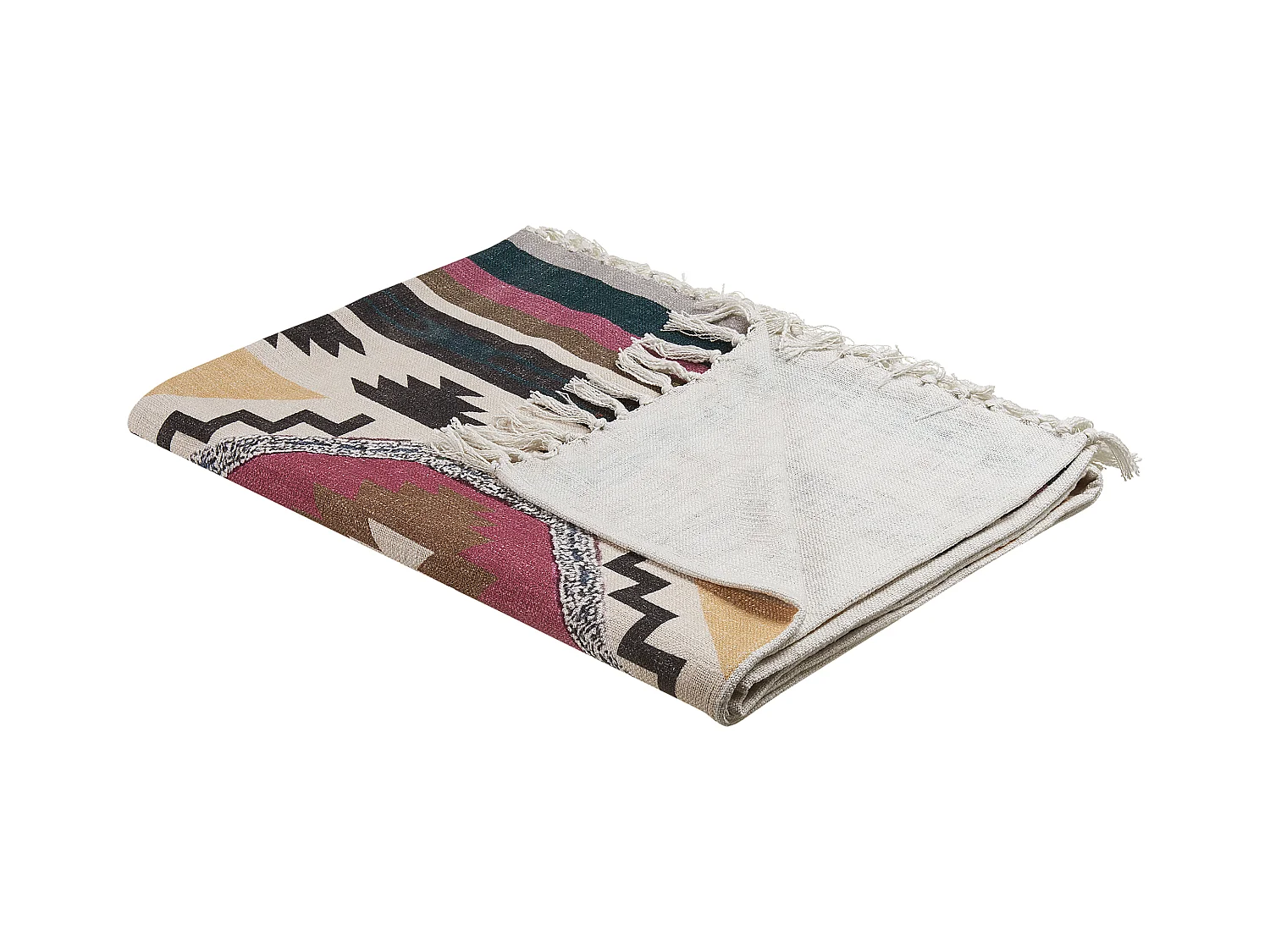 Plaid NAGAON Katoen 130 x 180 cm Multicolor