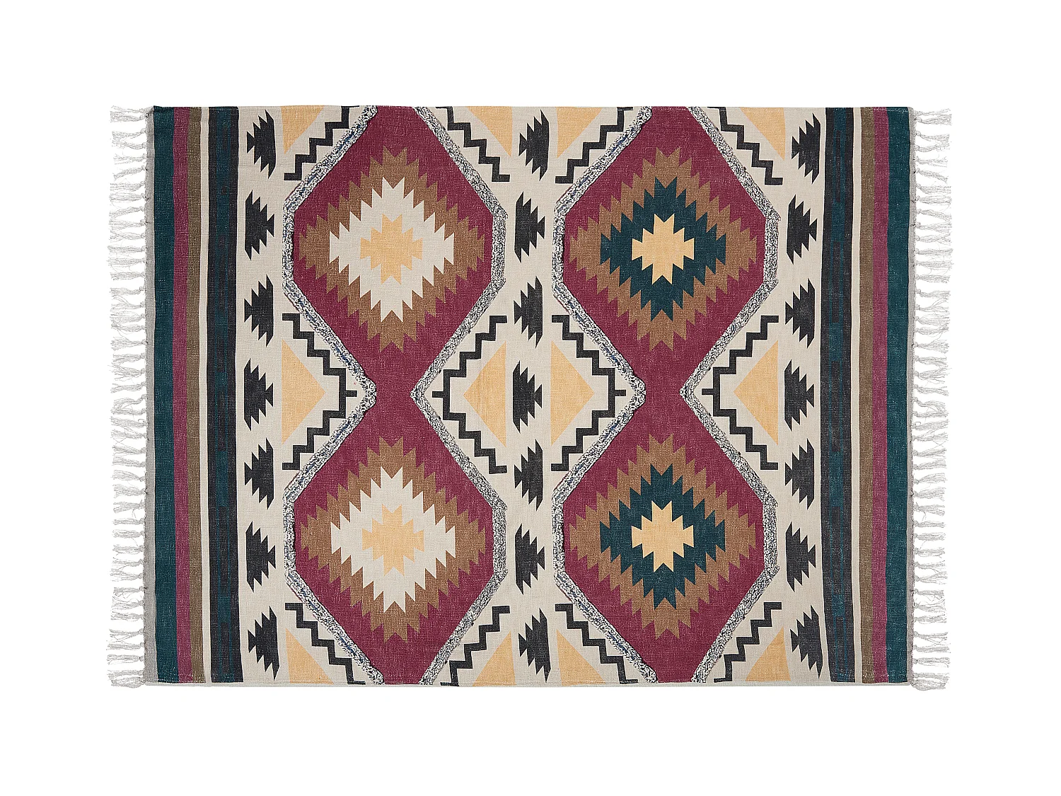 Plaid NAGAON Katoen 130 x 180 cm Multicolor