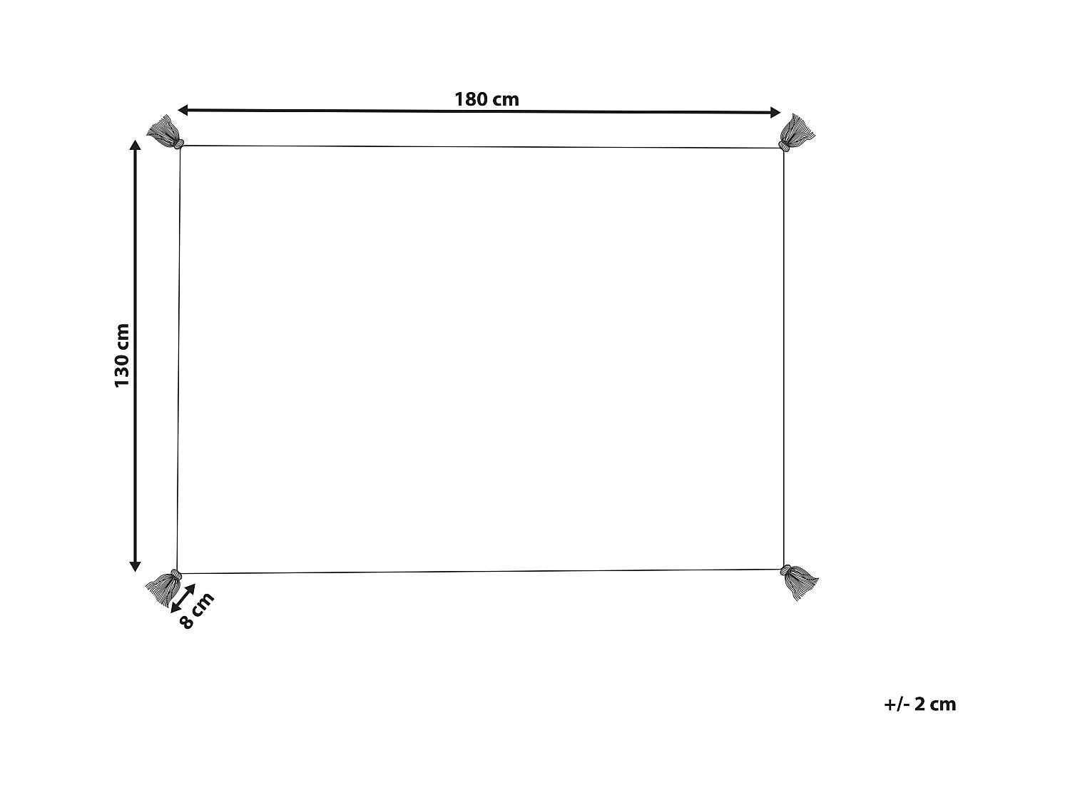 Plaid MORBI Katoen 130 x 180 cm Beige