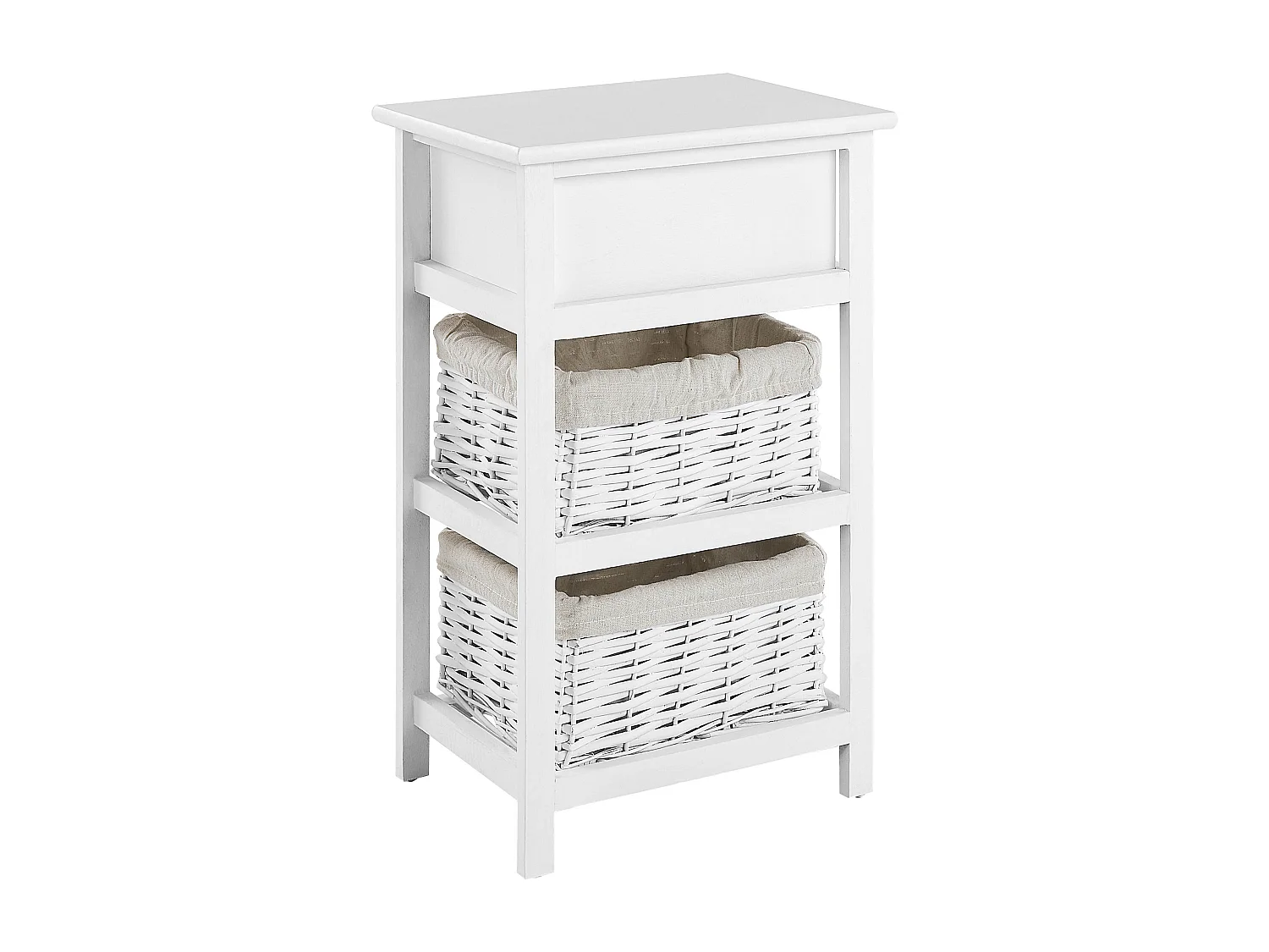 Table de chevet Blanc FLOWELLA