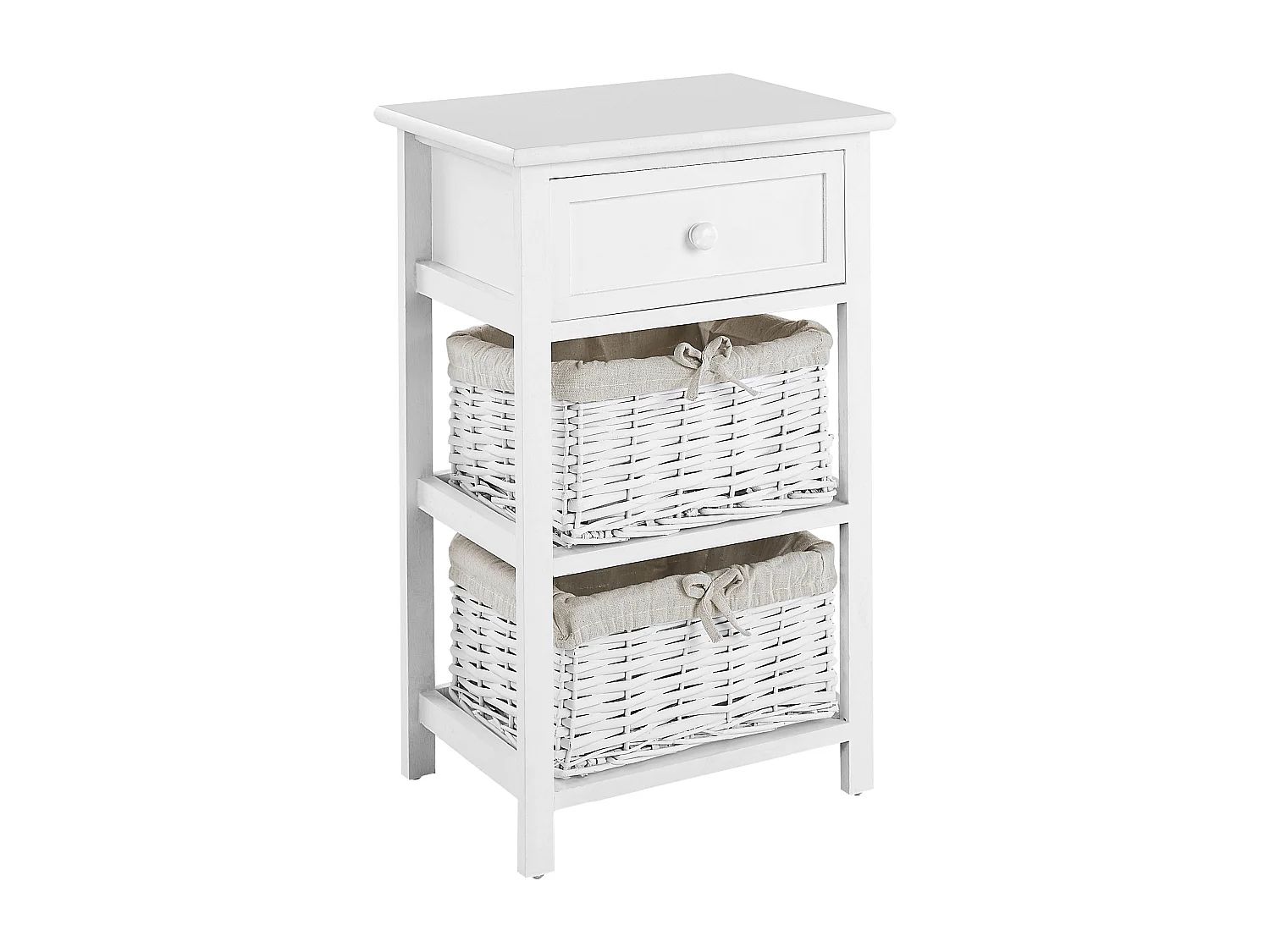 Table de chevet Blanc FLOWELLA