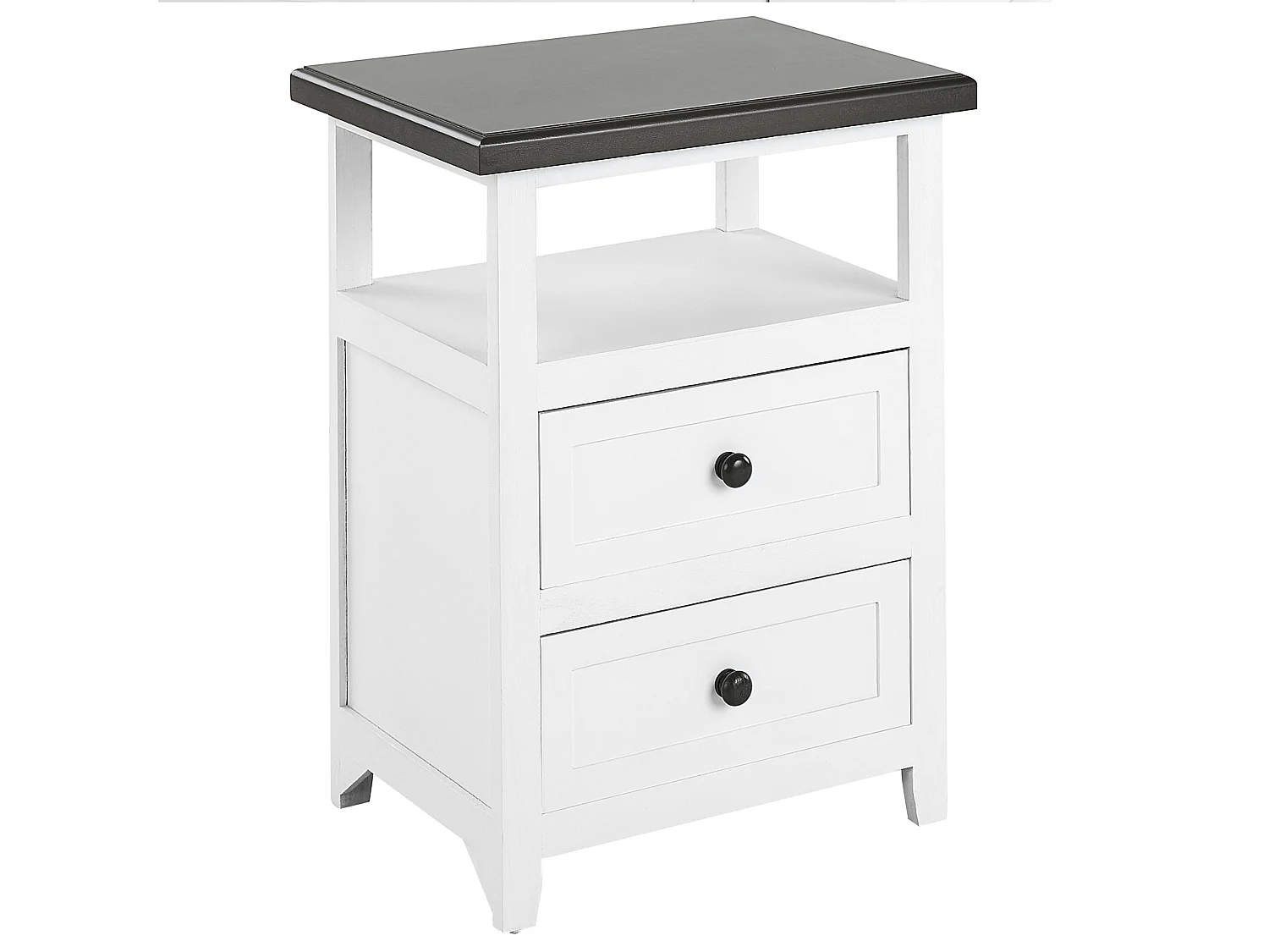 Nachtkastje met 2 lades LAYOLA Wit