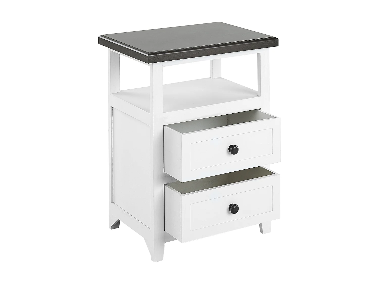 Nachtkastje met 2 lades LAYOLA Wit