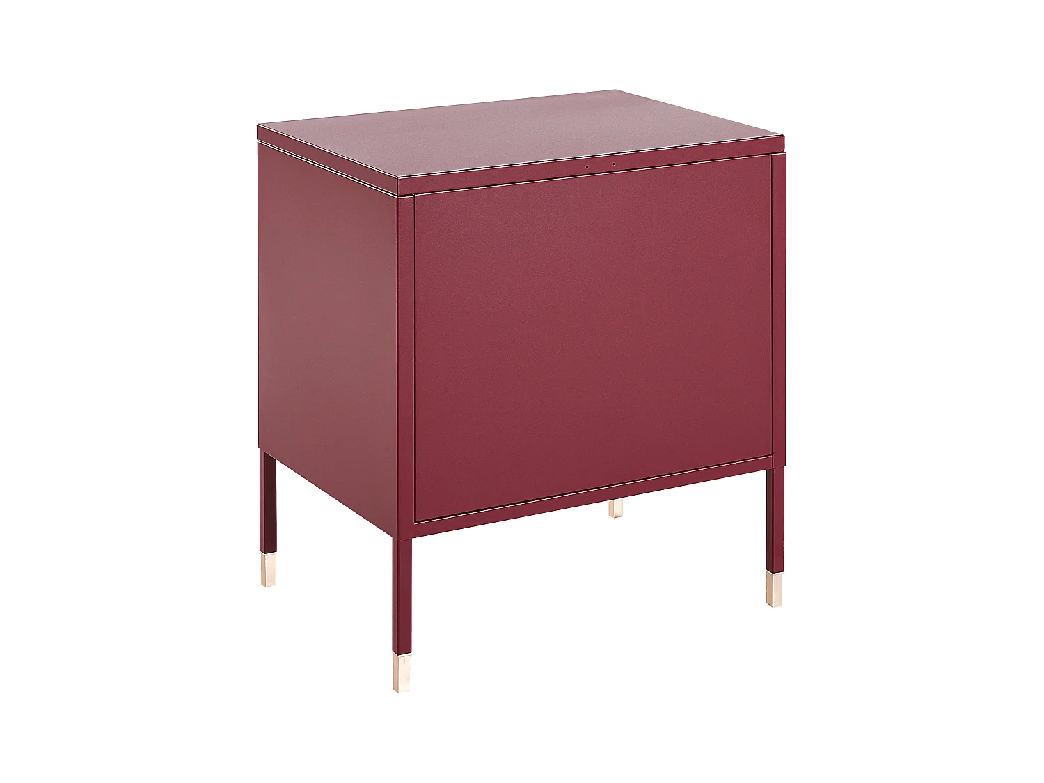 Table de chevet OSSETT Métal Rouge foncé