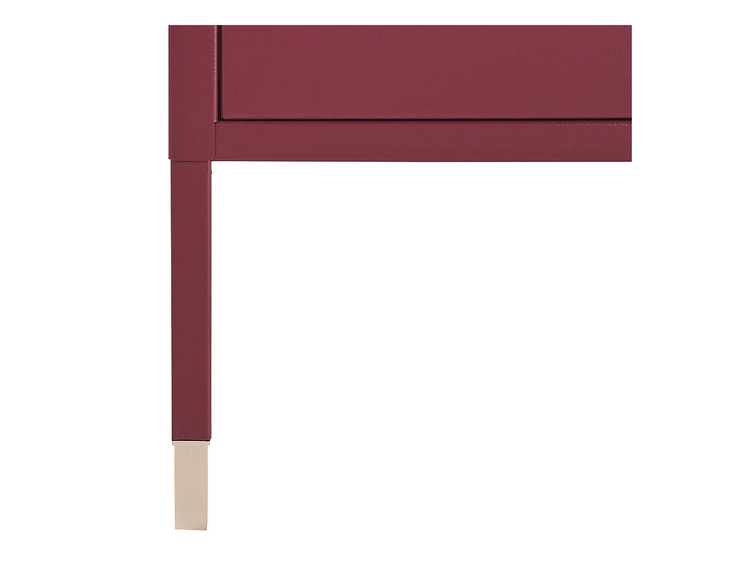 Table de chevet OSSETT Métal Rouge foncé