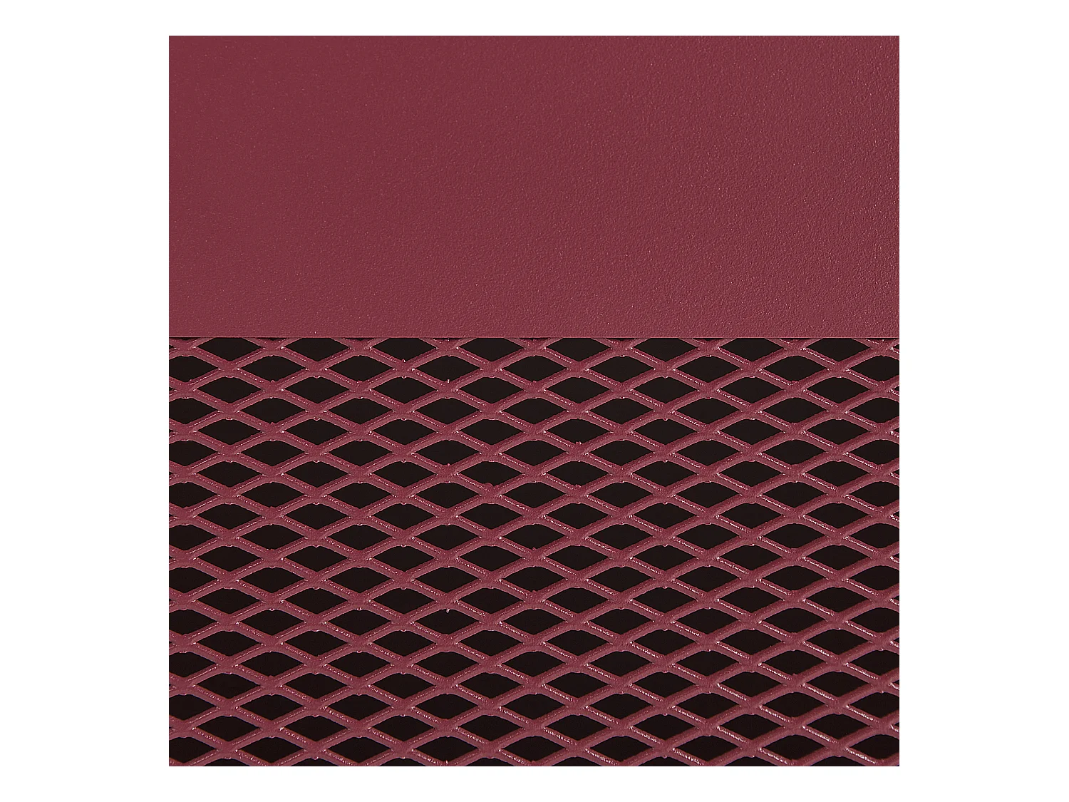 Table de chevet OSSETT Métal Rouge foncé