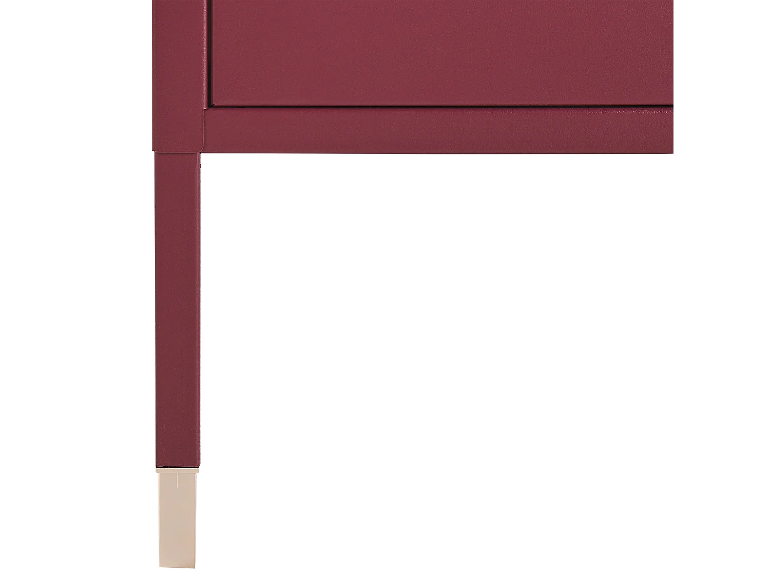 Table de chevet OSSETT Métal Rouge foncé