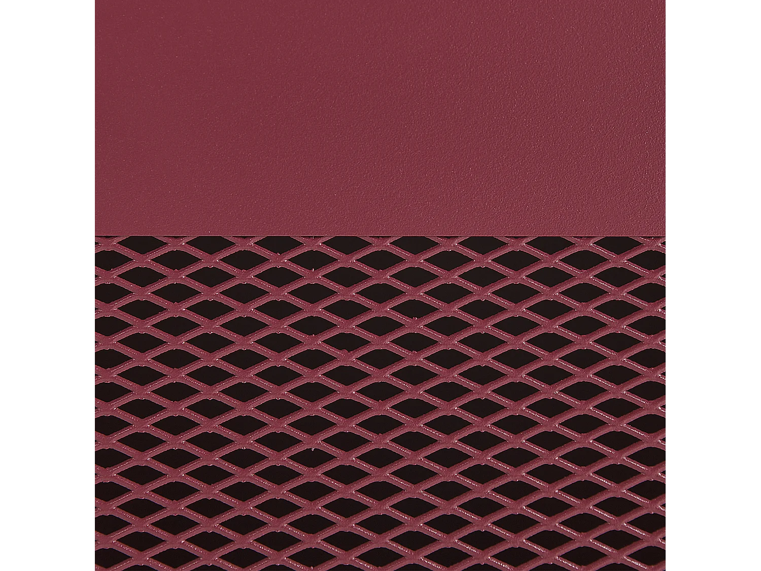 Table de chevet OSSETT Métal Rouge foncé