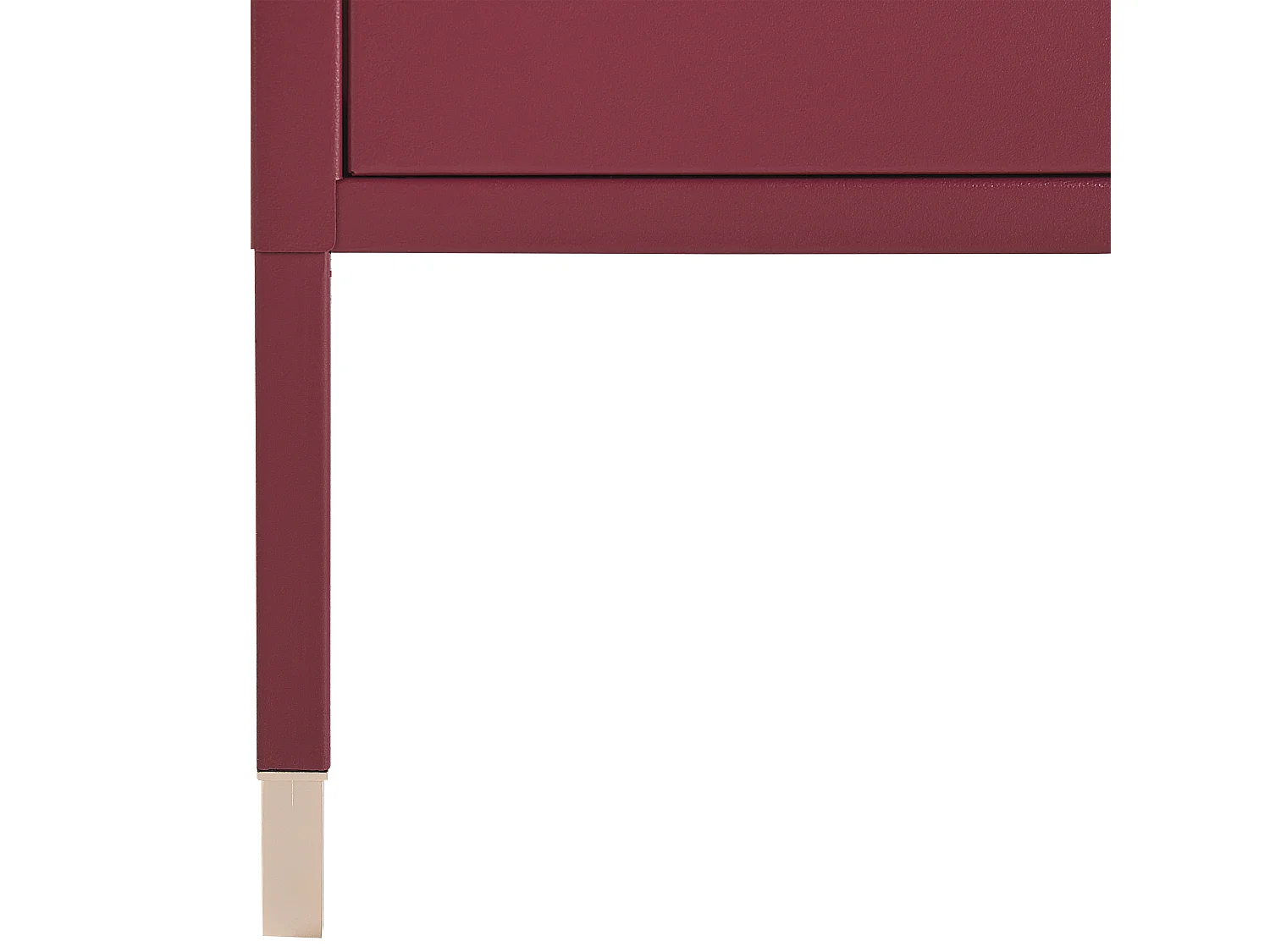 Bedside Table OSSETT Metal Dark Red