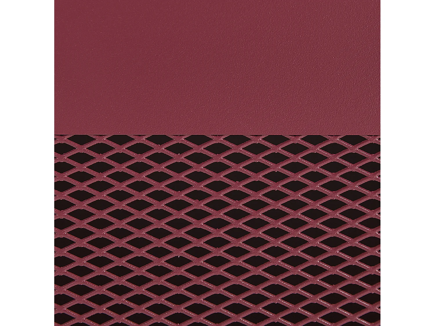 Bedside Table OSSETT Metal Dark Red