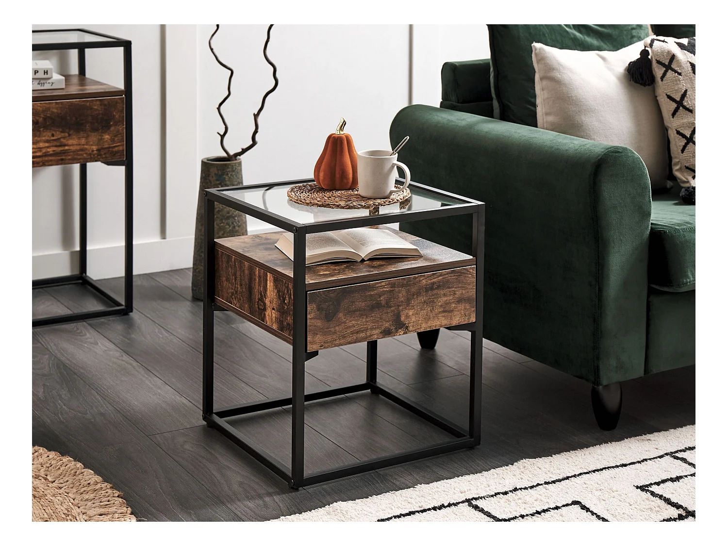 Table d'appoint MAUK Marron foncé