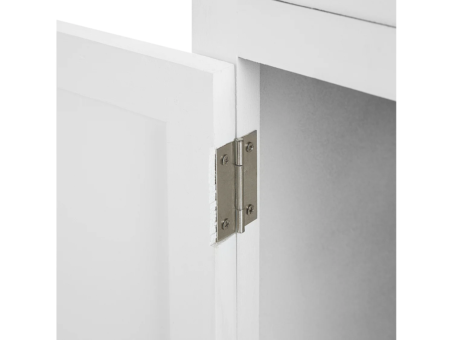 Nachttisch im Retro-Stil 1 Schublade weiß / dunkler Holzfarbton Layola