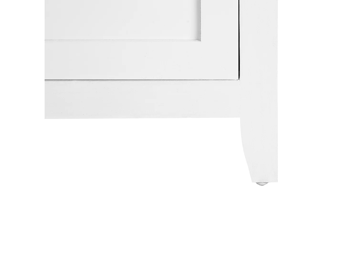 Nachttisch im Retro-Stil 1 Schublade weiß / dunkler Holzfarbton Layola