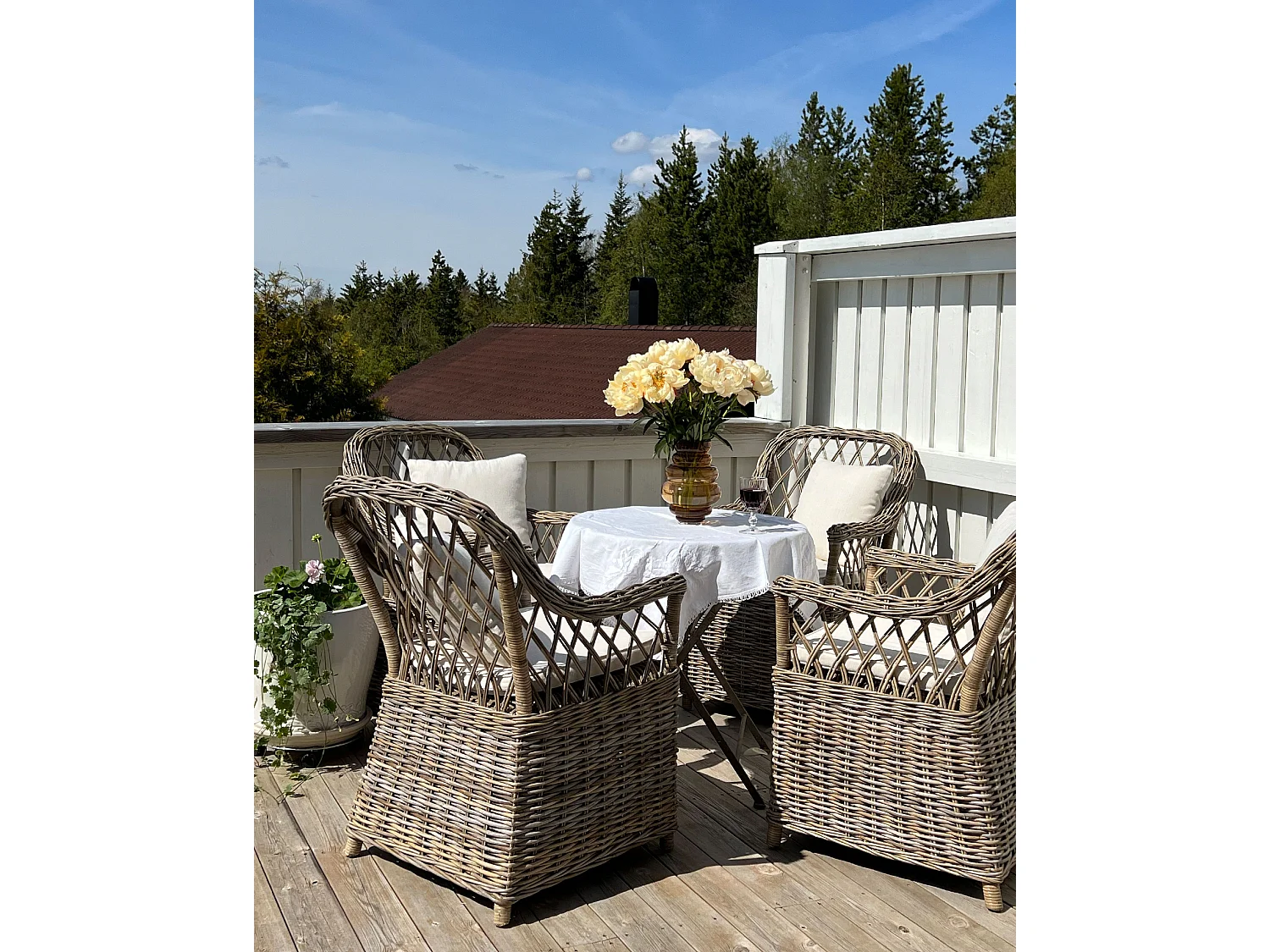 Fauteuil de jardin MAROS Rotin Naturel