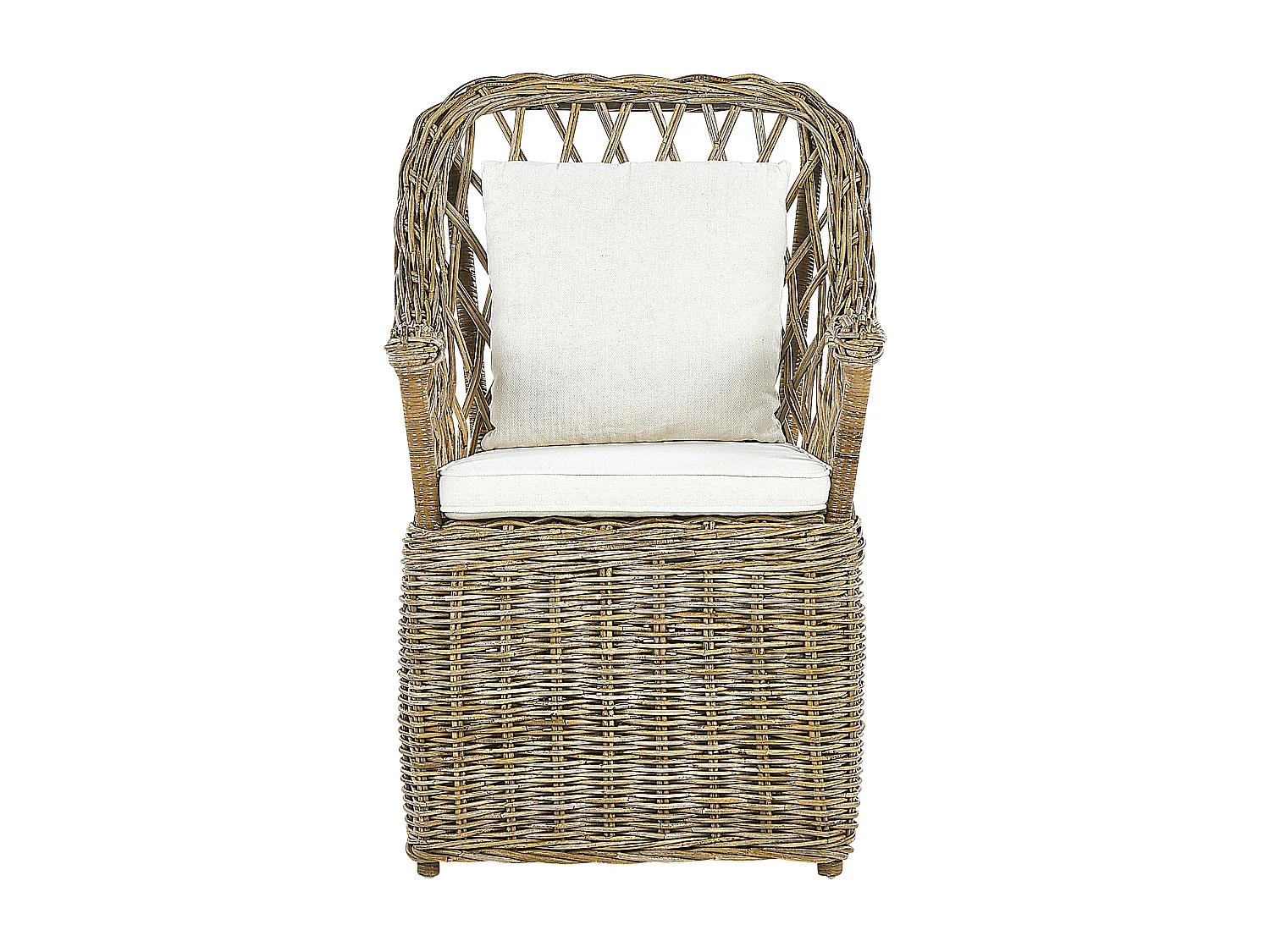 Tuinstoel MAROS Rotan Lichte houtkleur