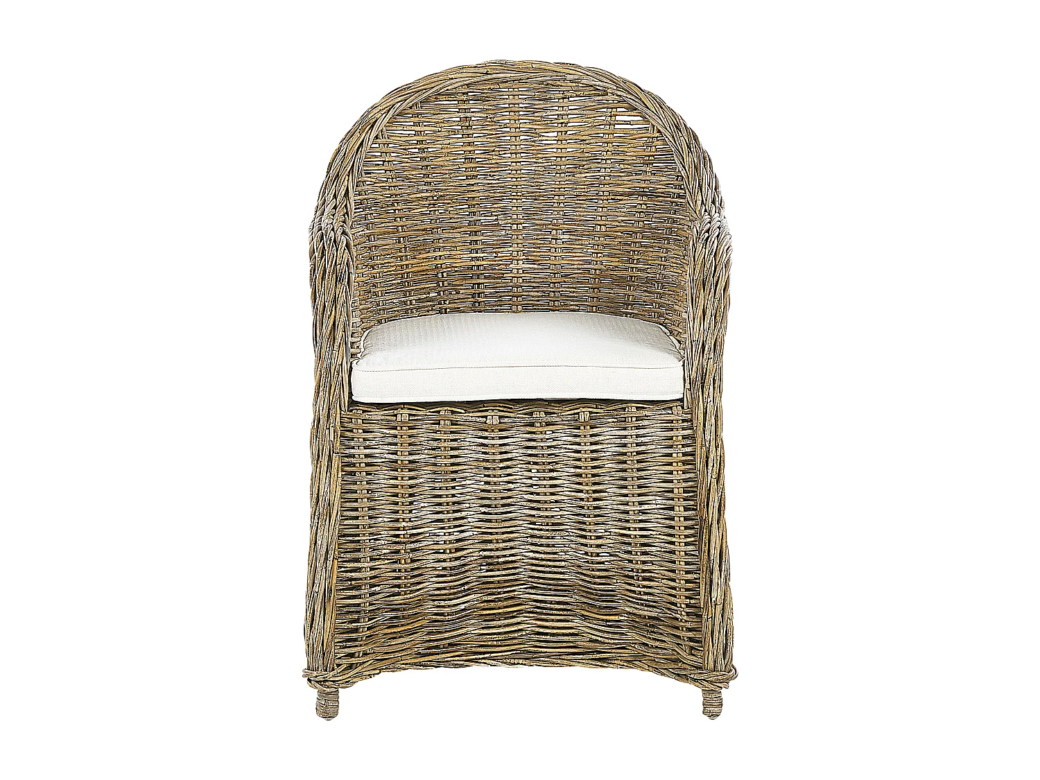 Lot de 2 fauteuils de jardin avec coussins SUSUA Rotin Naturel