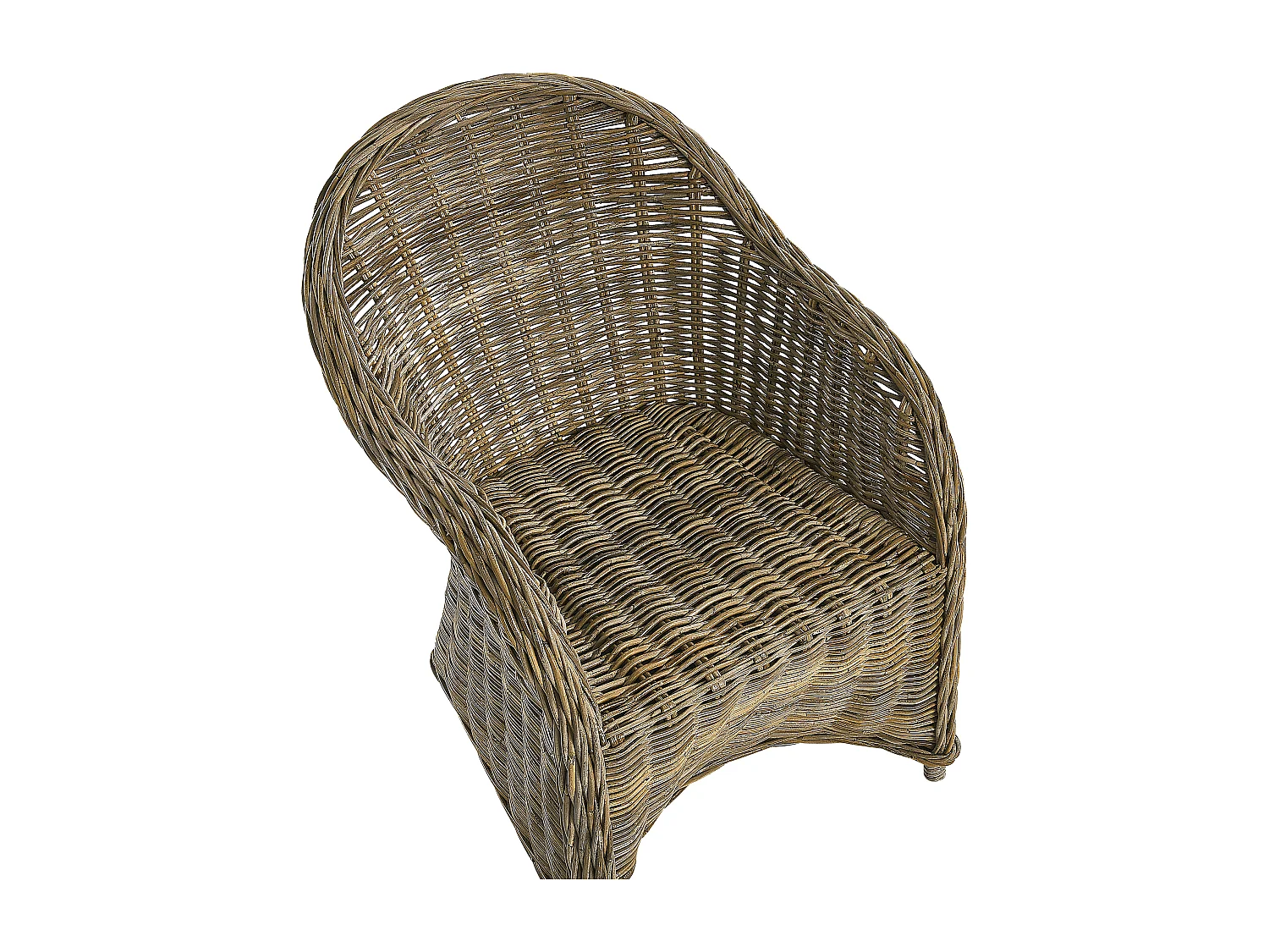 Lot de 2 fauteuils de jardin avec coussins SUSUA Rotin Naturel