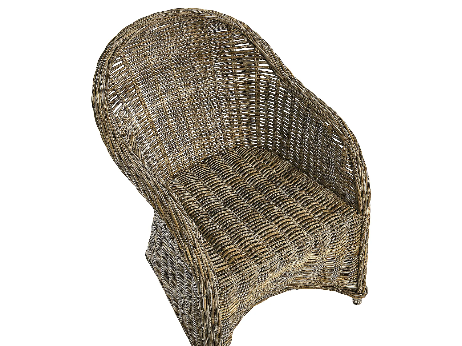 Lot de 2 fauteuils de jardin avec coussins SUSUA Rotin Naturel