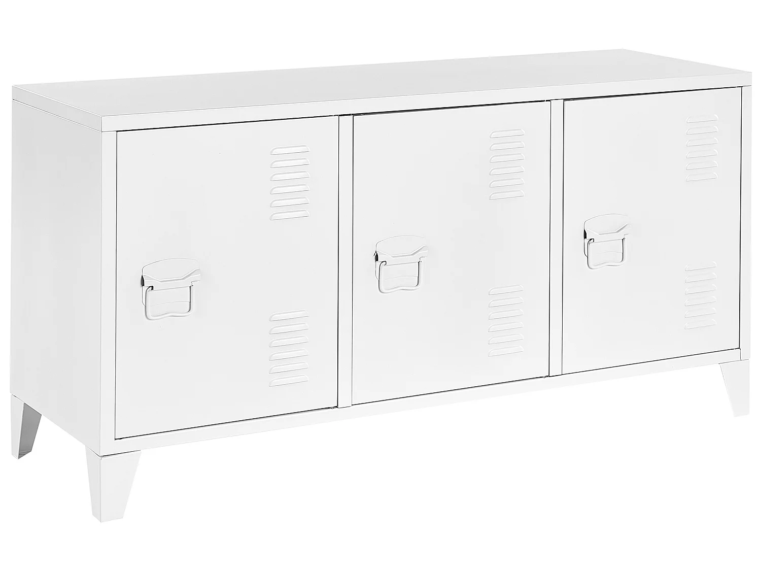 Commode à 3 portes en acier blanc CARDIFF