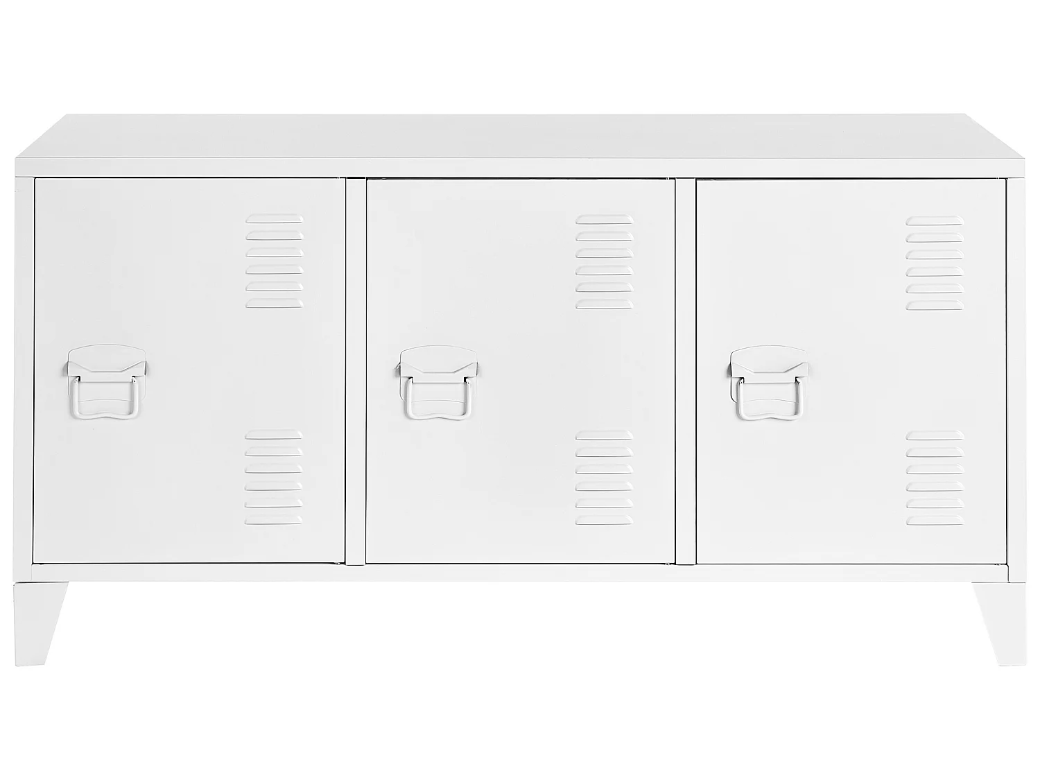 Commode à 3 portes en acier blanc CARDIFF