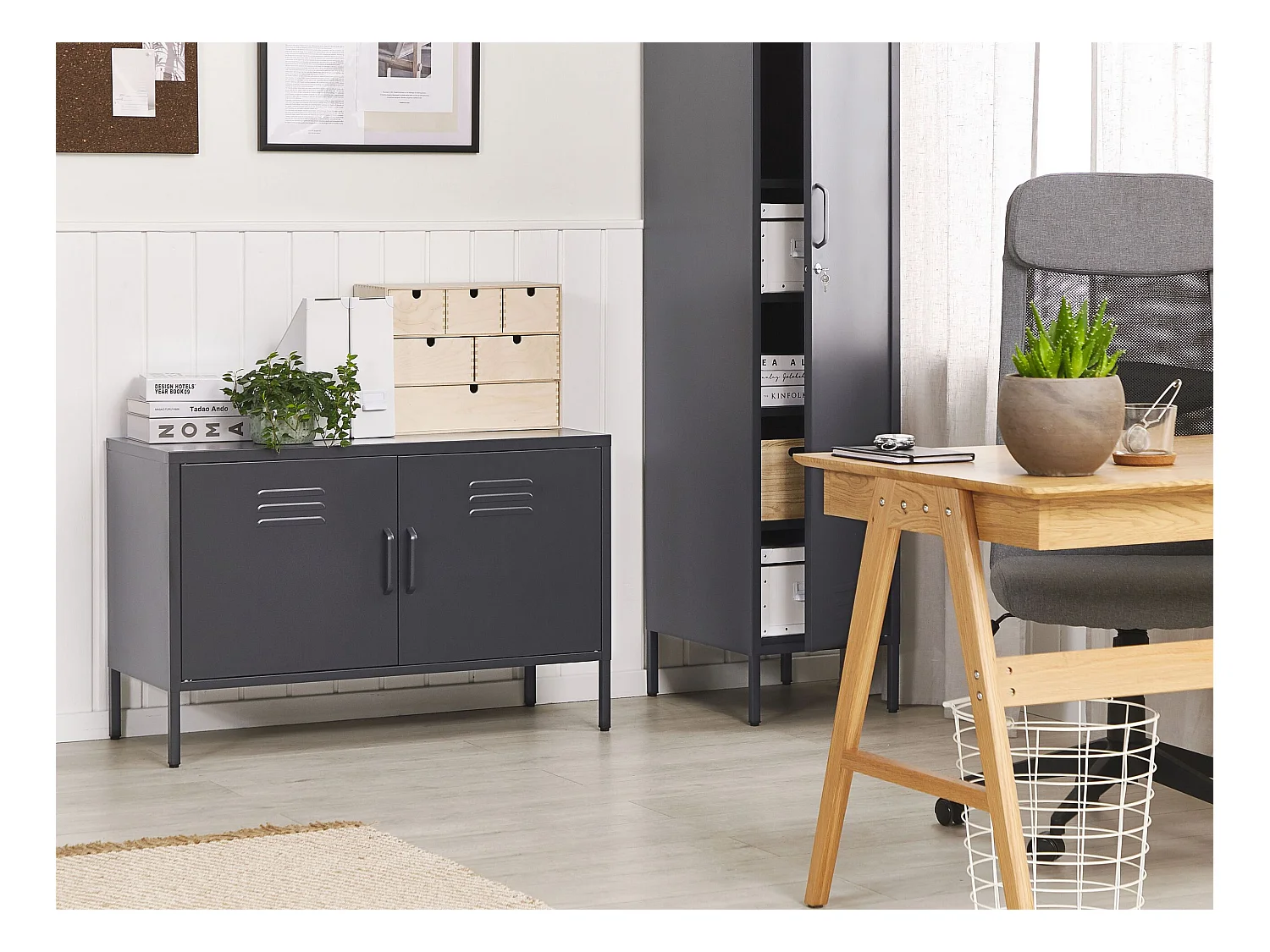 Meuble de rangement URIA Métal Noir