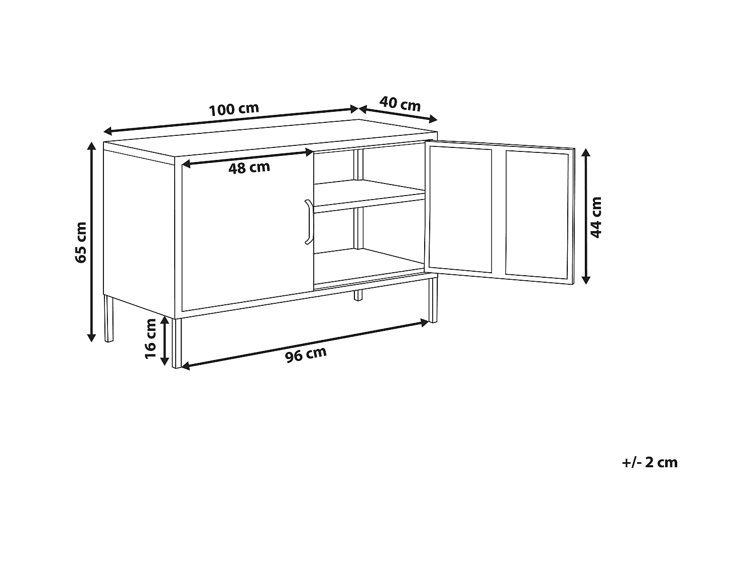 Meuble de rangement URIA Métal Noir