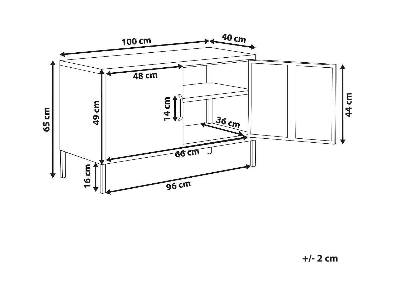 Meuble de rangement URIA Métal Noir