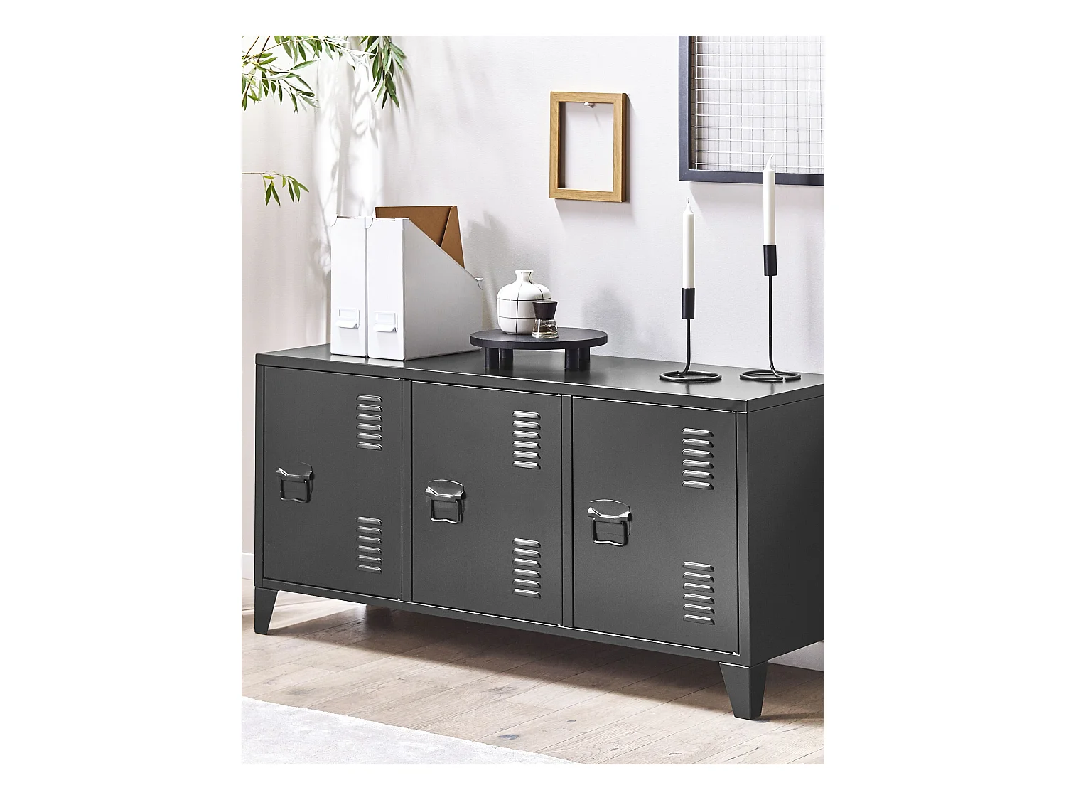 Büroschrank CARDIFF Metall Schwarz