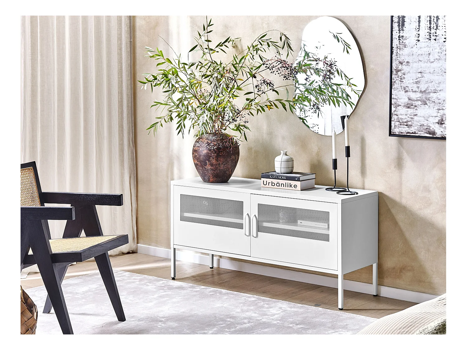 Meuble de rangement MORLEY Métal Blanc