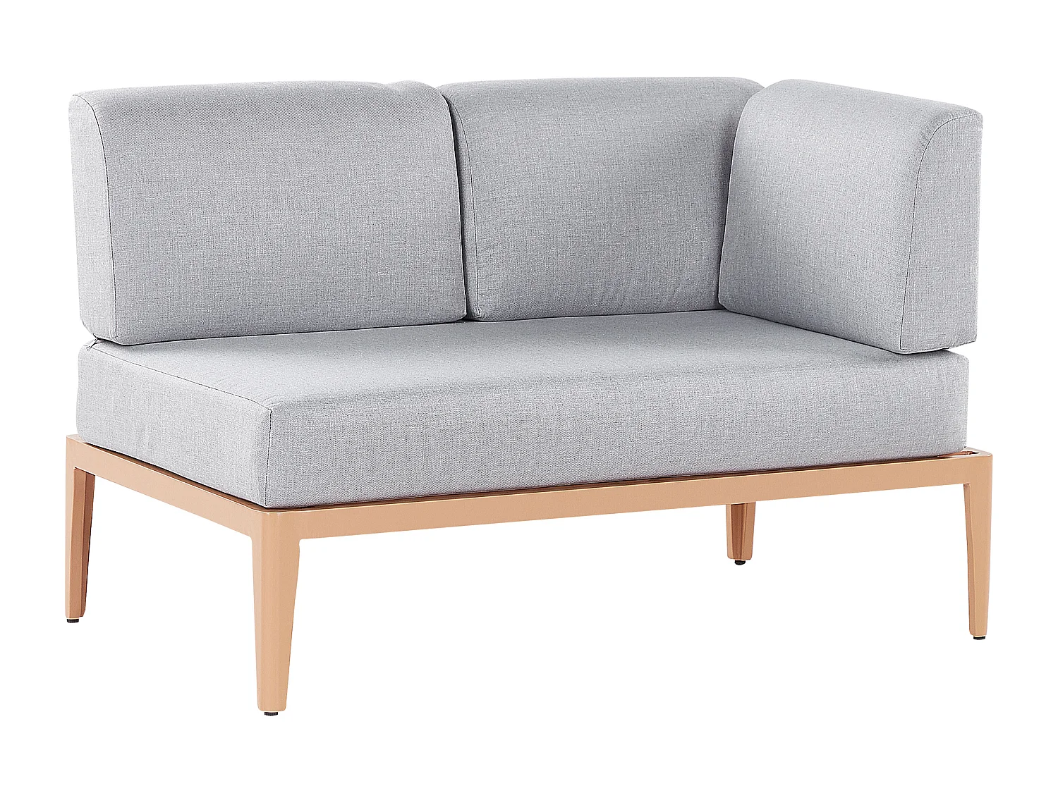 Conjunto de sofás de jardim de canto 6 lugares RIMA III à esquerda Metal Cinzento