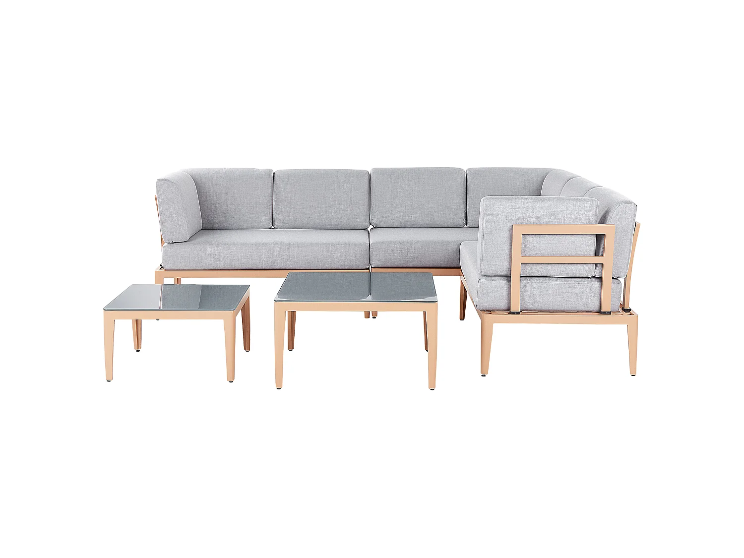 Tuin hoekloungeset met tafel 6-zitter RIMA III Linkerzijde Metaal Grijs