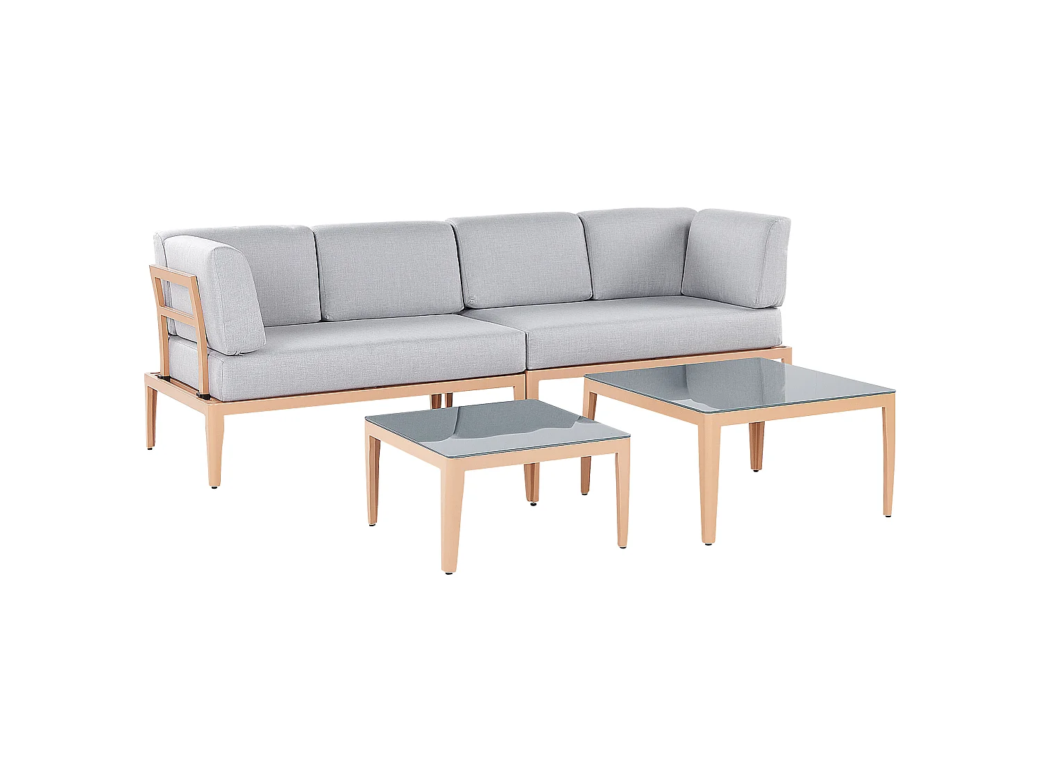 Tuin hoekloungeset met tafel 6-zitter RIMA III Linkerzijde Metaal Grijs