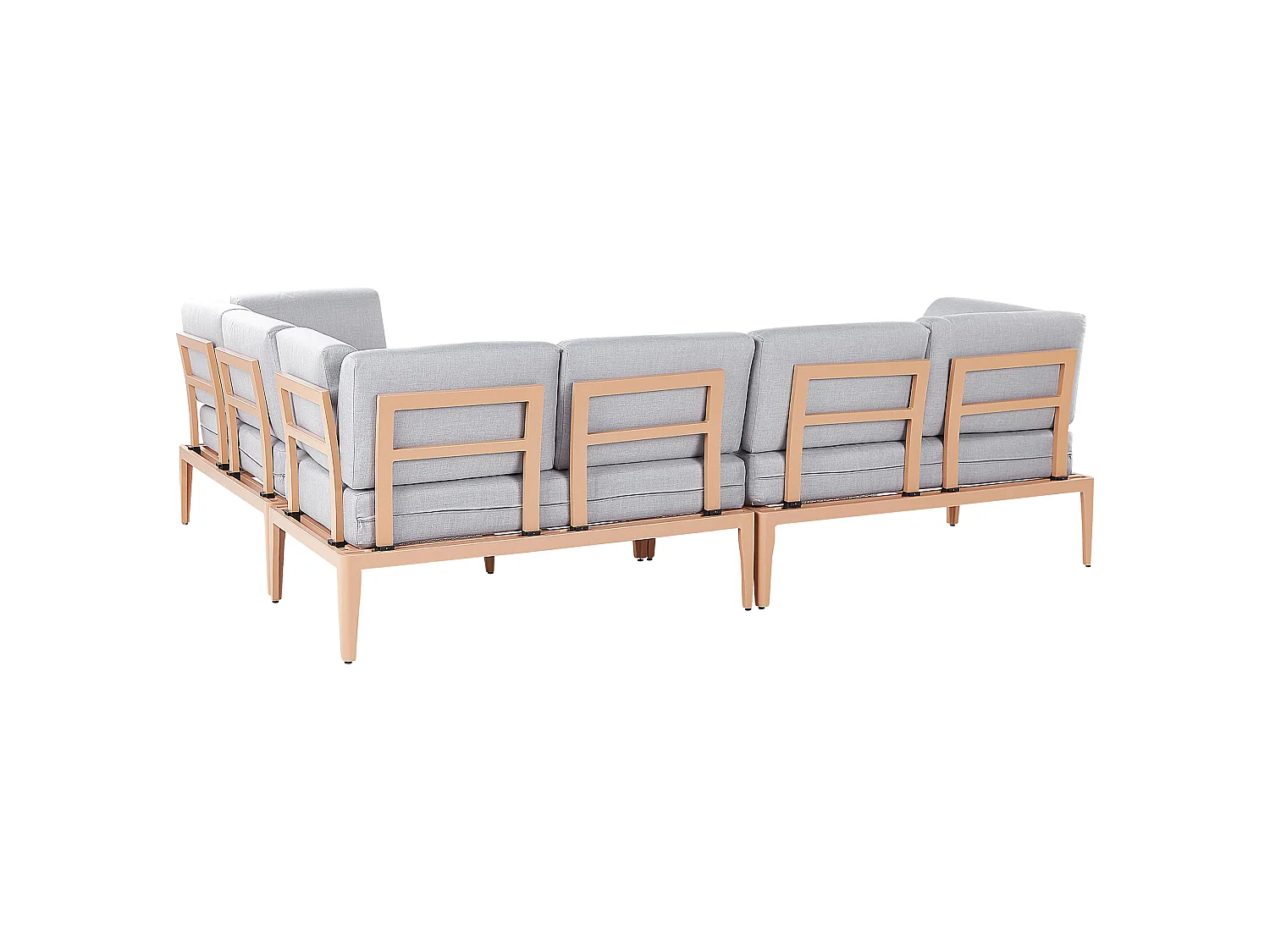 Tuin hoekloungeset met tafel 6-zitter RIMA III Linkerzijde Metaal Grijs