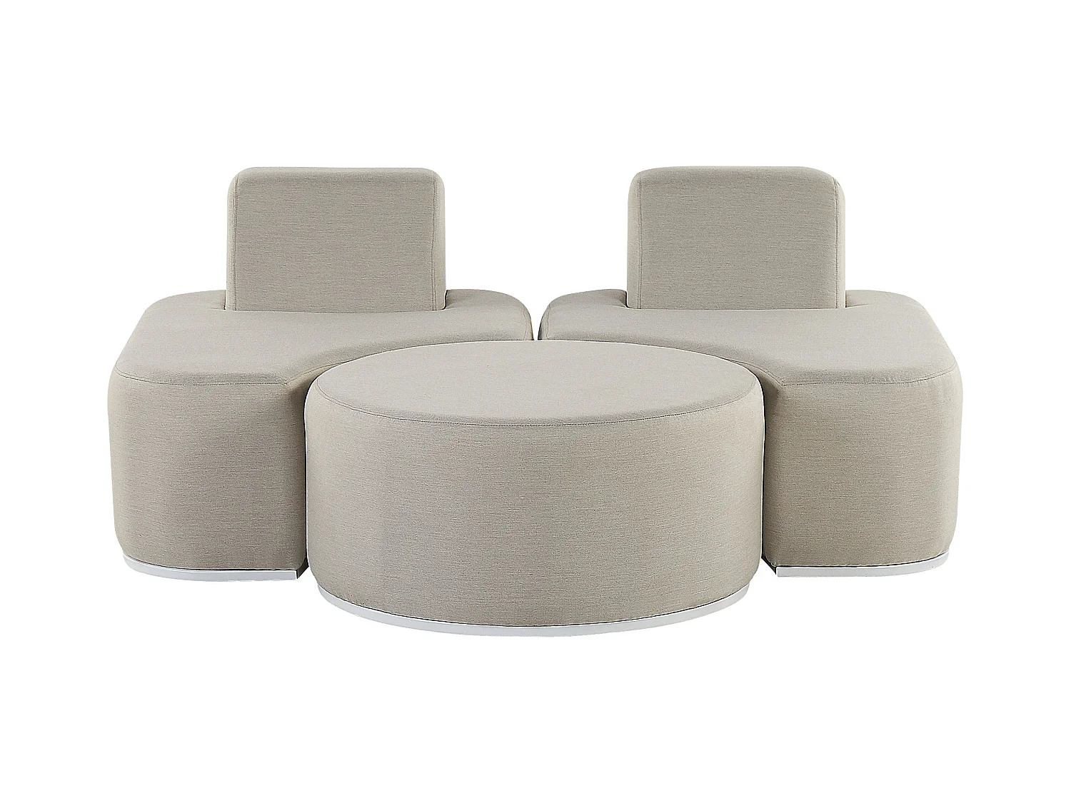 Set da giardino con tavolo 2 posti FABRO Modulare Grigio chiaro