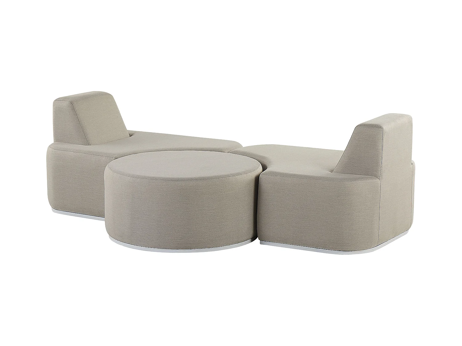 Set da giardino con tavolo 2 posti FABRO Modulare Grigio chiaro