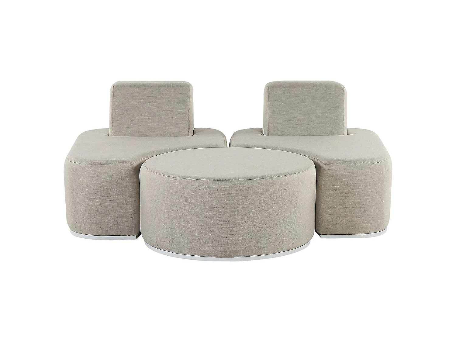 Loungeset met tafel 2-zitter FABRO Lichtgrijs