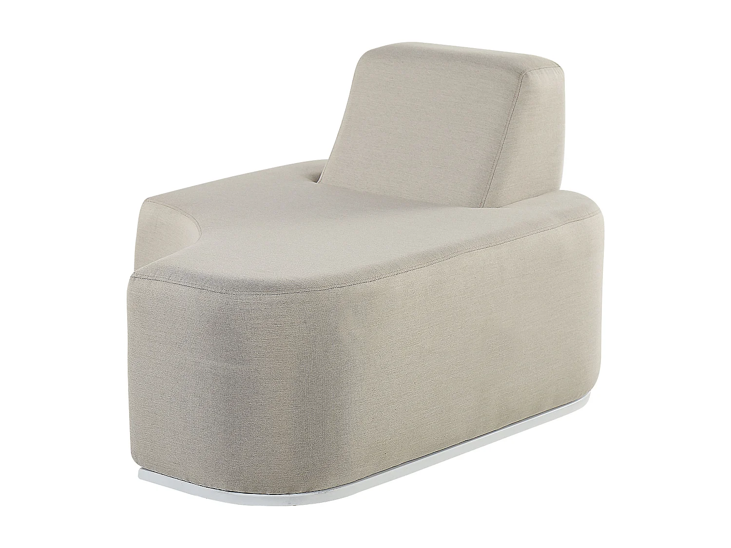 Gartenmöbel Lounge Set Stoff grau 5-teilig zusammenschiebbar Modern Fabro