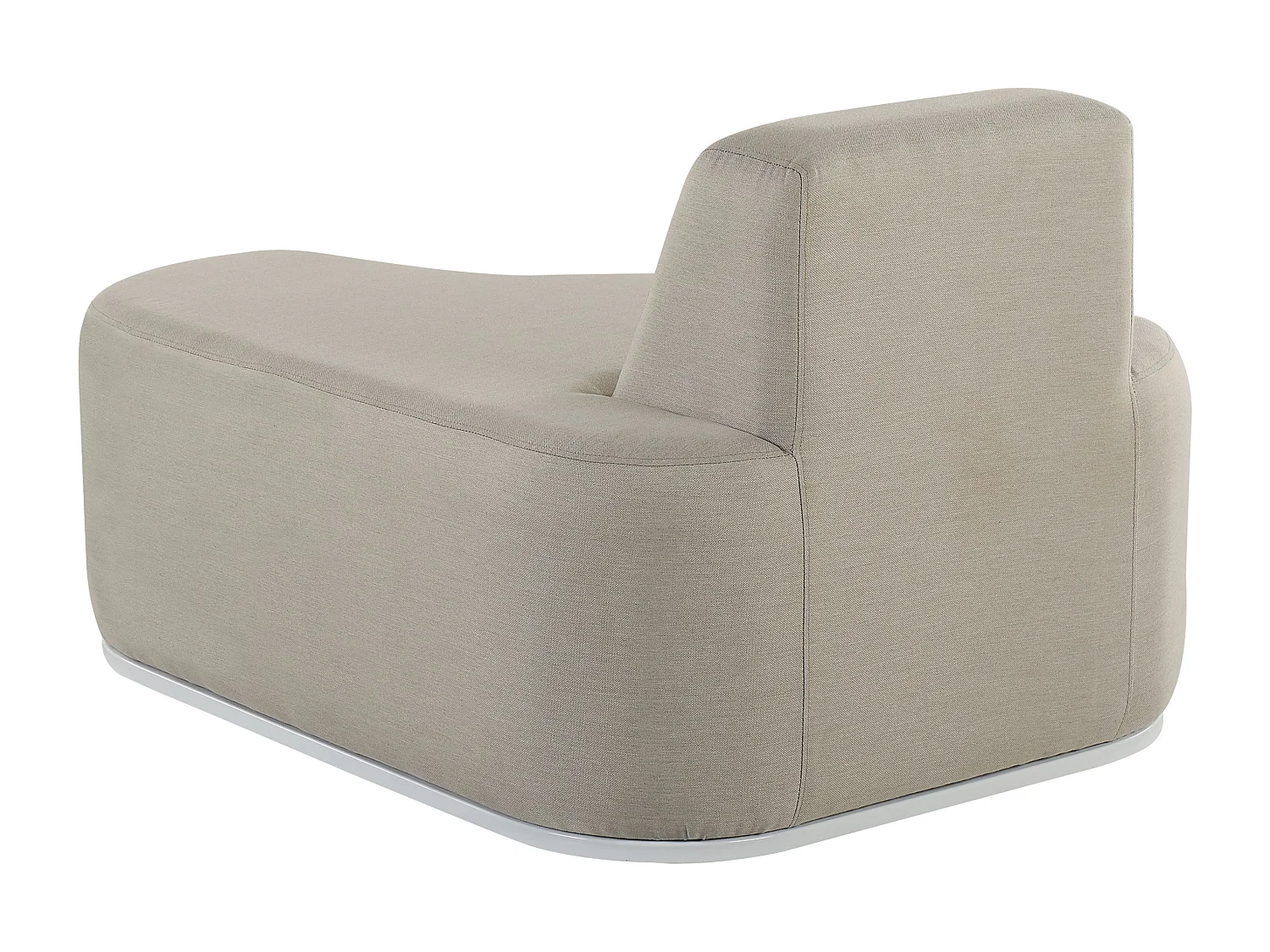 Gartenmöbel Lounge Set Stoff grau 5-teilig zusammenschiebbar Modern Fabro