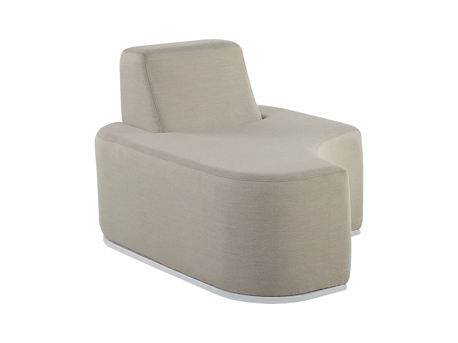 Gartenmöbel Lounge Set Stoff grau 5-teilig zusammenschiebbar Modern Fabro