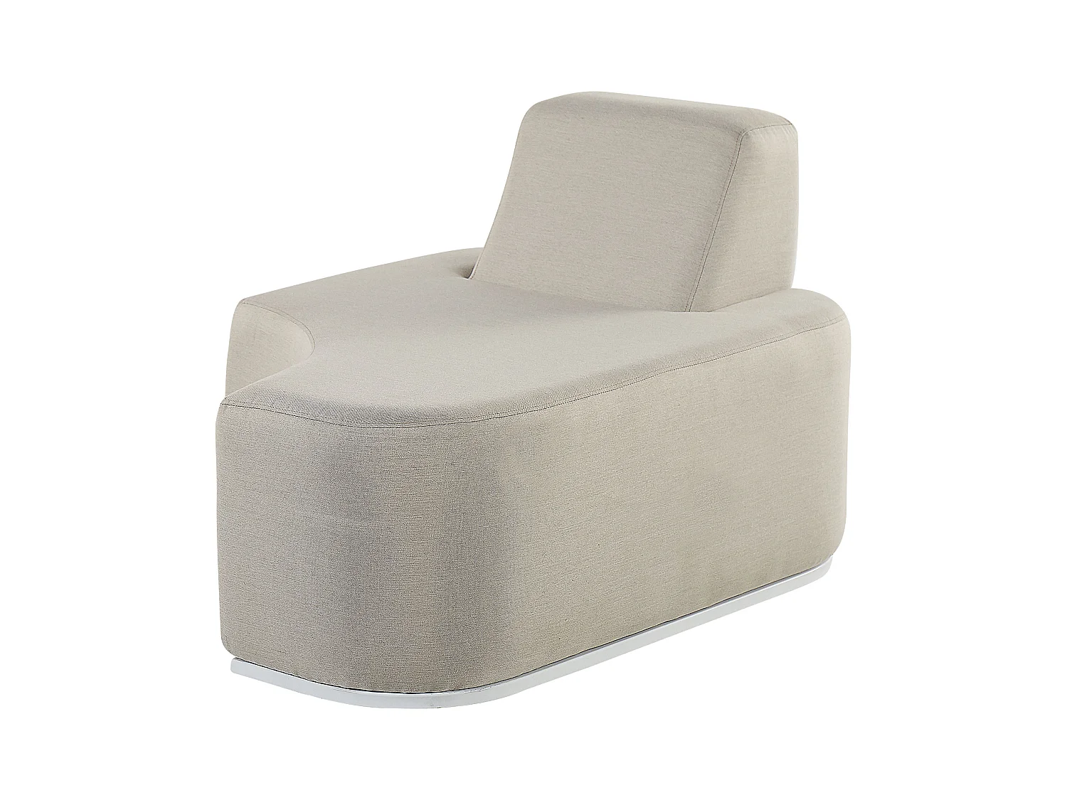 Gartenmöbel Lounge Set Stoff grau 5-teilig zusammenschiebbar Modern Fabro