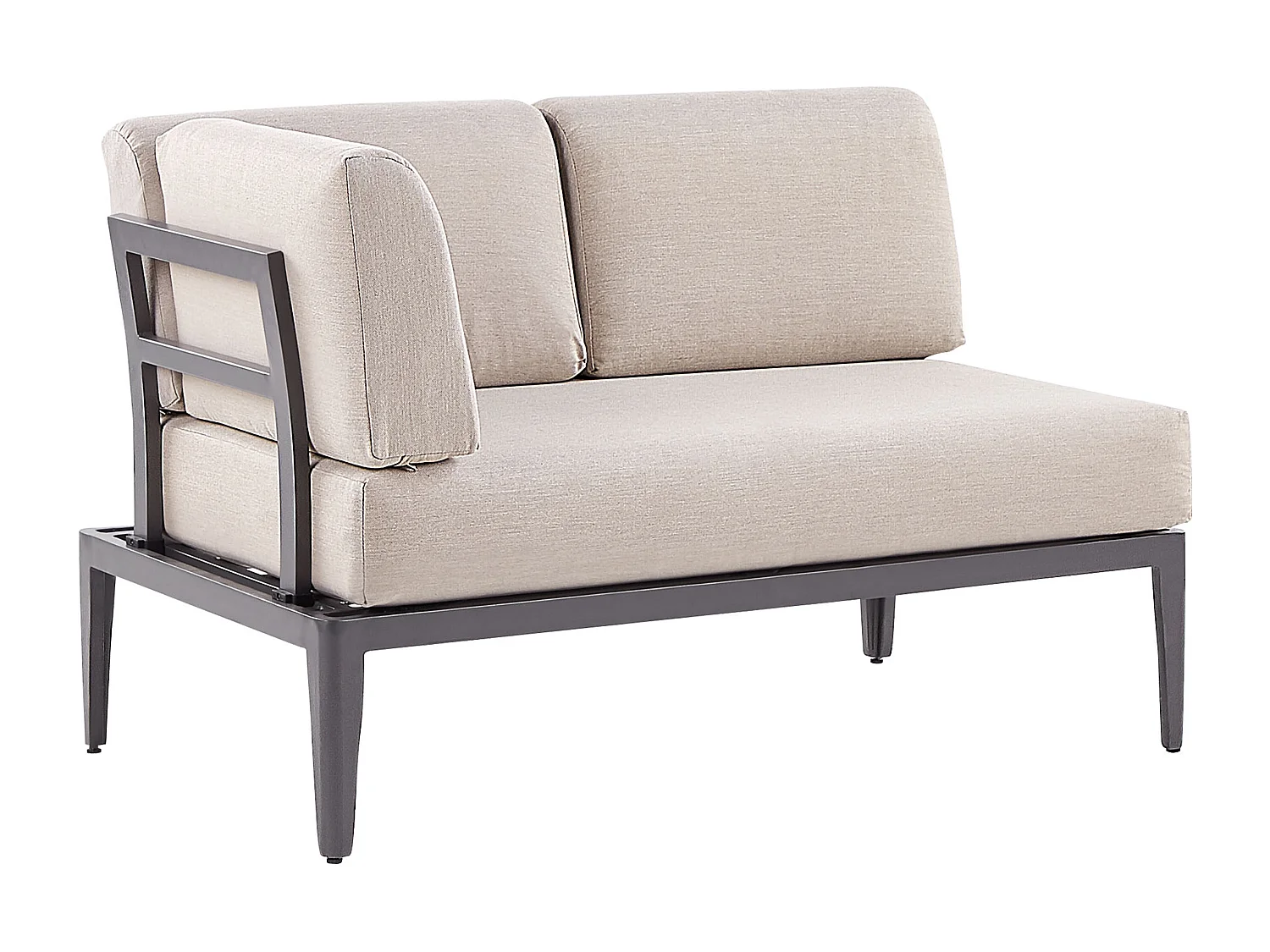 Ensemble de canapés d'angle de jardin 6 places RIMA III Côté gauche Métal Beige