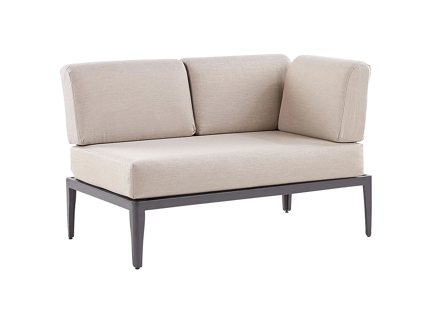 Ensemble de canapés d'angle de jardin 6 places RIMA III Côté gauche Métal Beige